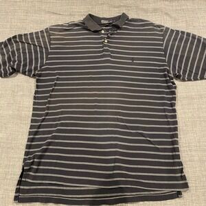Polo Ralph Lauren Mens Striped Short Sleeve Polo Shirt Size L Navy White